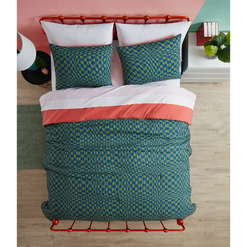 Asher Home Technicolor Diamond Knit Comforter Set