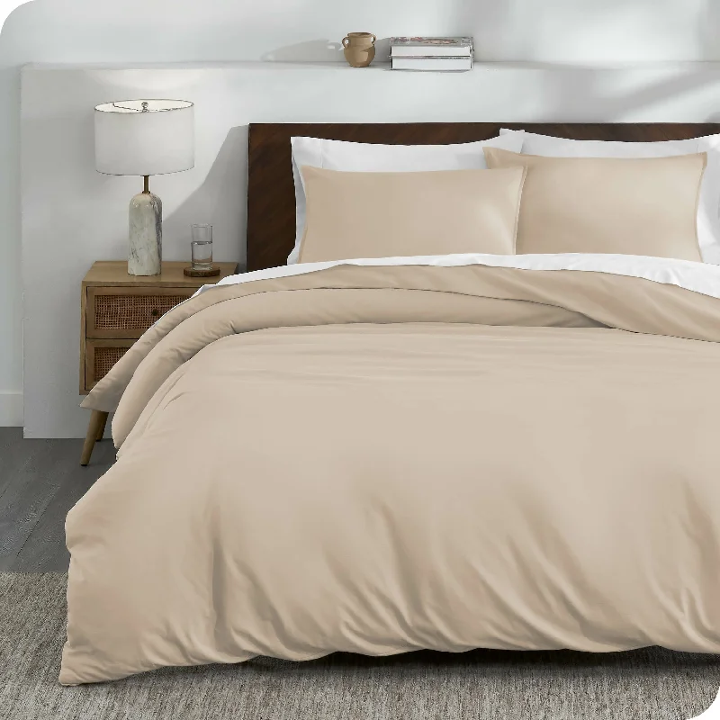 Bare Home Organic Cotton Jersey Duvet Cover Set