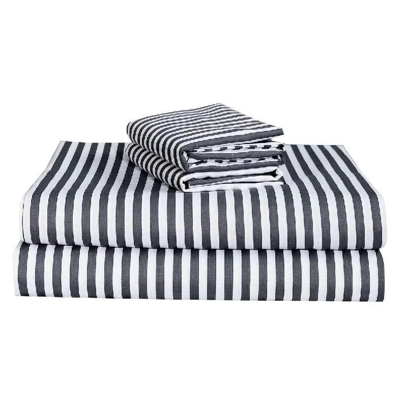 Bergen Blue Striped 100% Cotton Sheet Set