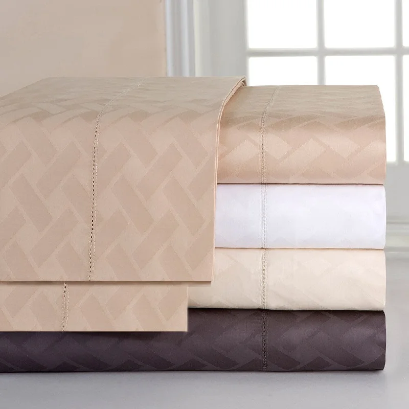 Celeste Home 410 Thread Count Pima Cotton Deep Pocket Jacquard Sheet Set