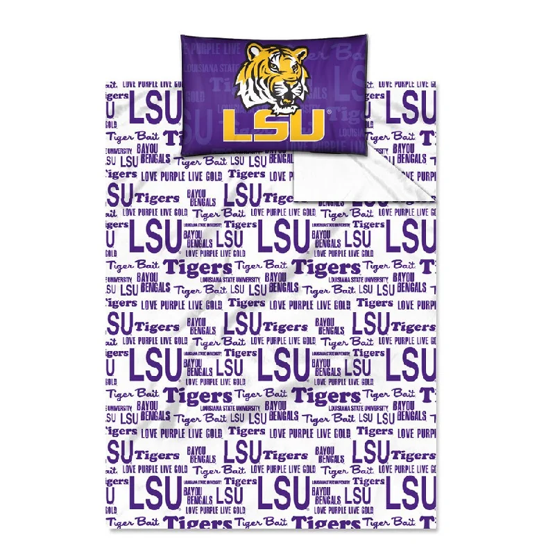 COL 820 LSU 'Anthem' Twin-size Sheet Set