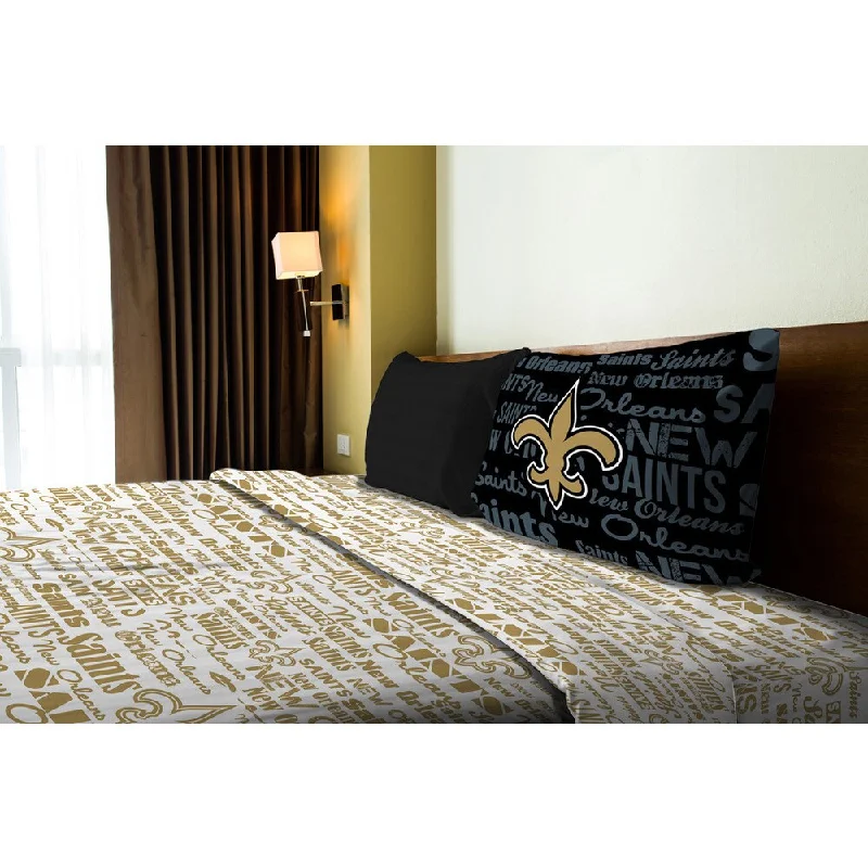 NFL 820 Saints Anthem Twin Sheet Set