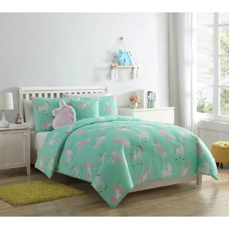 Porch & Den Gimm Tie Dye Unicorn Comforter Set