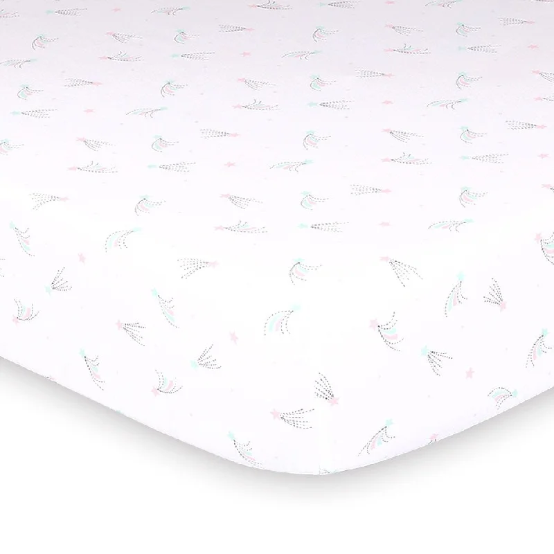 PS by The Peanutshell 2 Pk Fitted Sheets, Unicorns/Shooting Stars