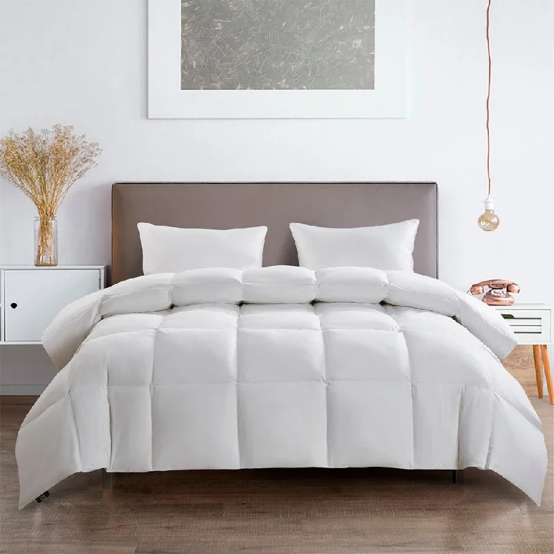 Serta 233 Thread Count White Goose Feather And White Goose Down Fiber Comforter