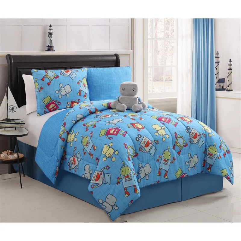 VCNY Mr. Robot Reversible 4-piece Mini Comforter Set - Multi