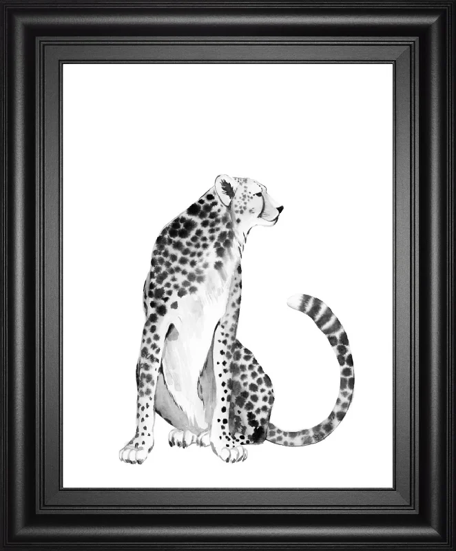 22x26 Chrome Cheetah I By Grace Popp - Dark Gray