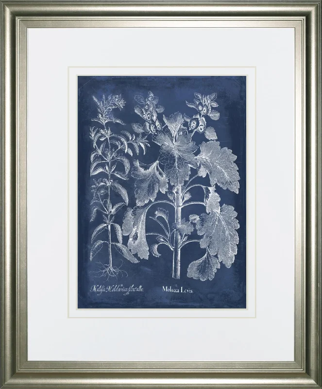 34x40 Besler Leaves in Indigo I By Vision Studio - Blue