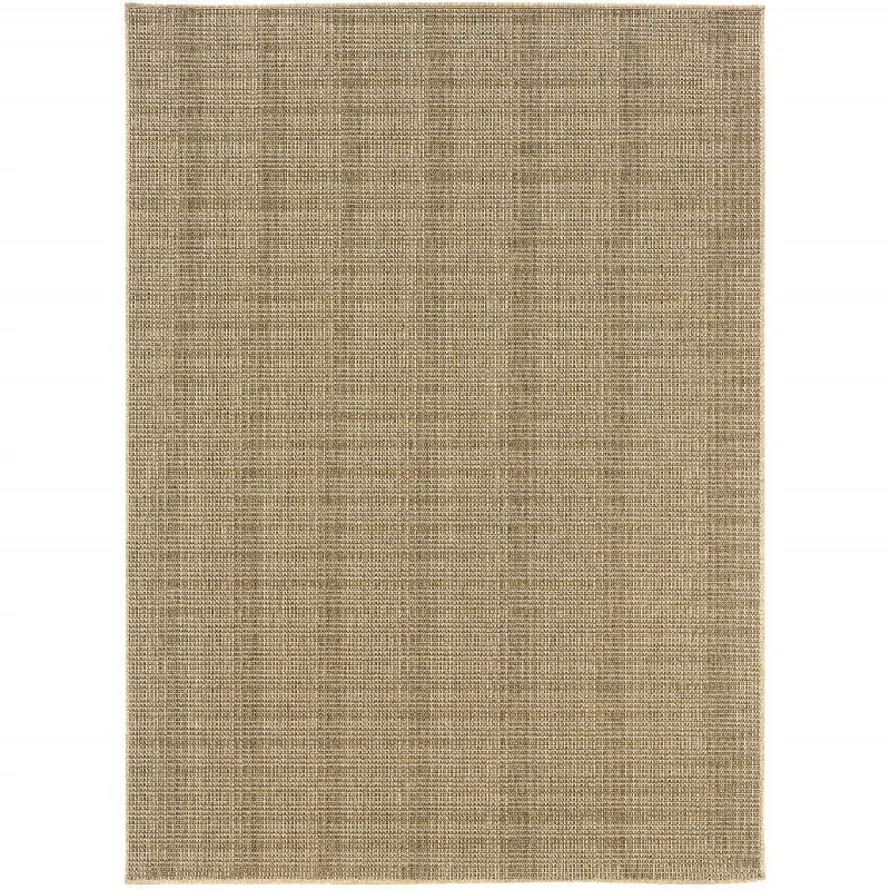 4' X 6' Stain Resistant Area Rug Indoor & Outdoor - Beige