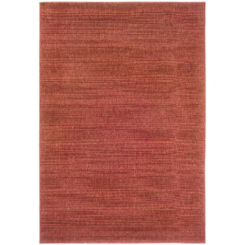 4' X 6' Stain Resistant Indoor / Outdoor Area Rug - Red