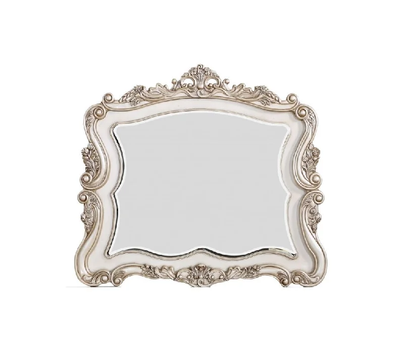 44" Novelty Solid Wood Framed Dresser Mirror - White