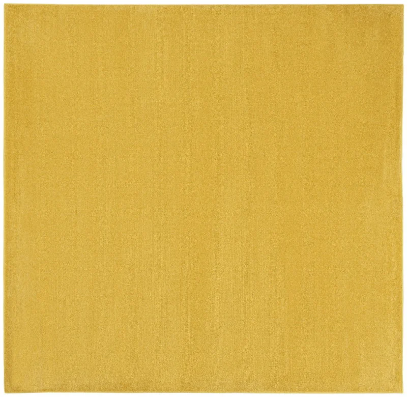 5' X 5' Square Non Skid Indoor / Outdoor Area Rug - Yellow