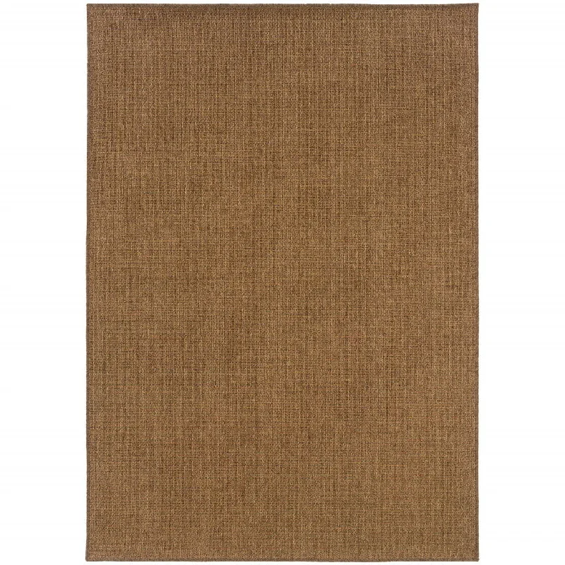 5' X 8' Stain Resistant Indoor / Outdoor Area Rug - Tan