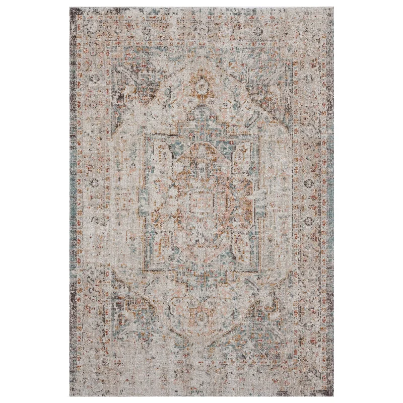 8' X 10' Abstract Stain Resistant Indoor / Outdoor Area Rug - Beige