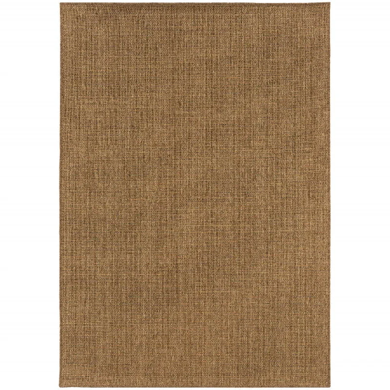 8' X 11' Stain Resistant Indoor / Outdoor Area Rug - Tan