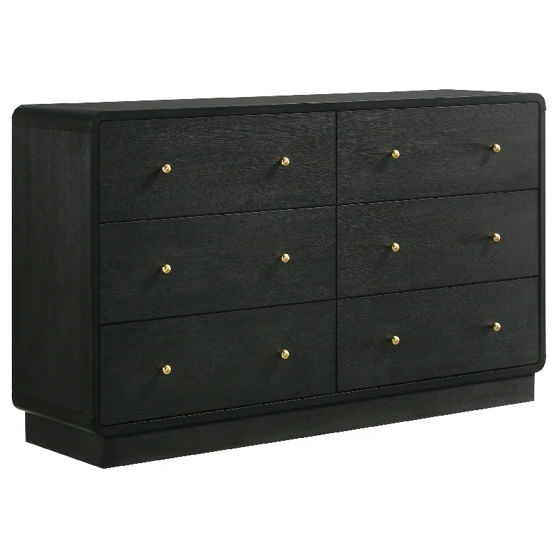 Cavelle - 6-Drawer Dresser Cabinet - Black