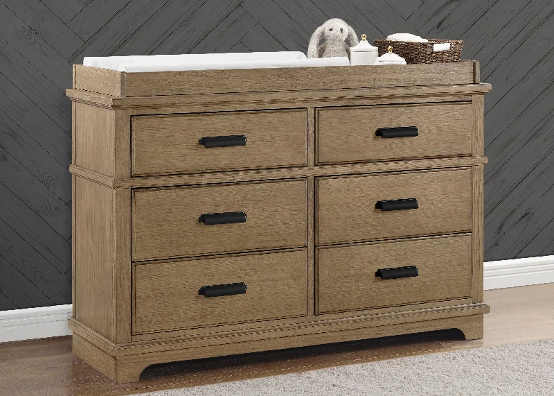 Asher 6 Drawer Dresser with Changing Top and Interlocking Drawers