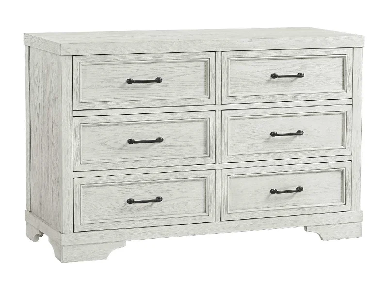 Foundry 6 Drawer Dresser - White Dove