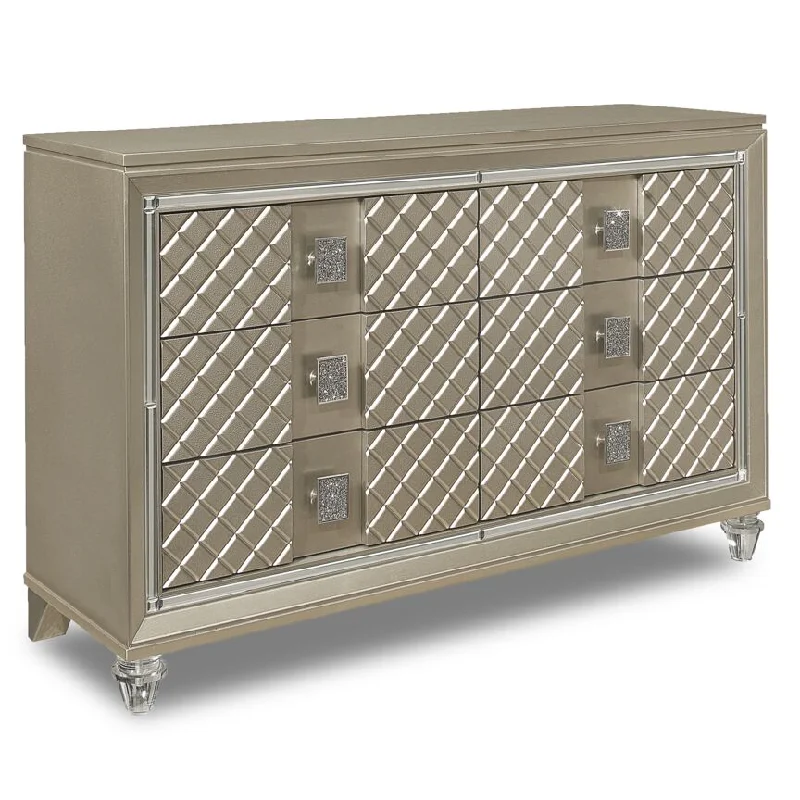 Meera 6 Drawer Dresser - Champagne