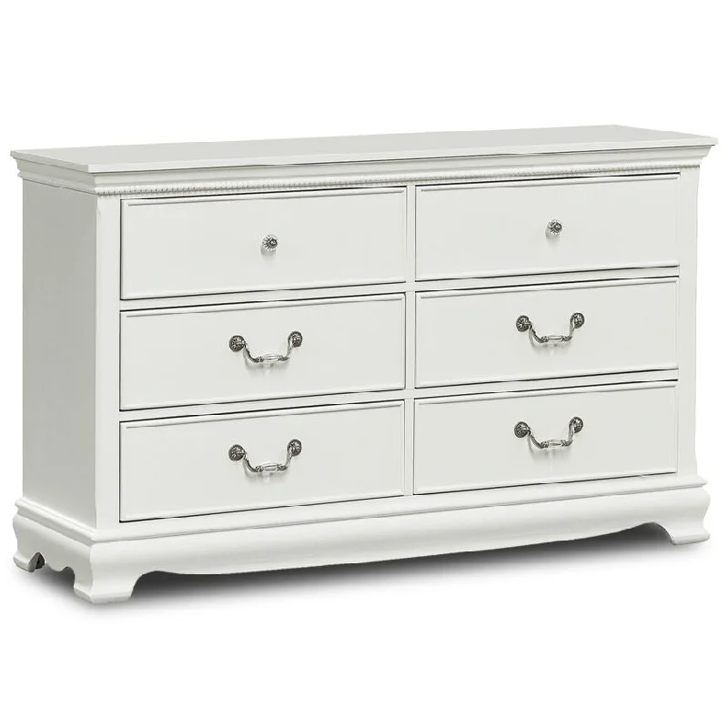 Melanie 6 Drawer Dresser - White