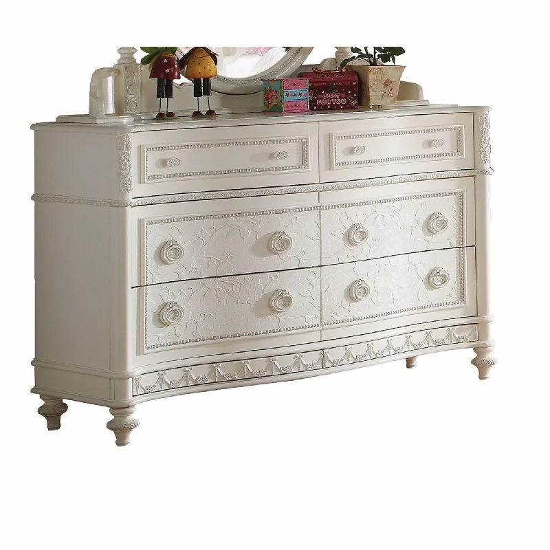 Pine Wood Dresser - Ivory