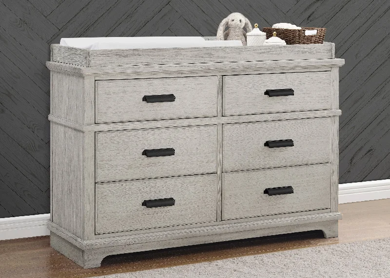 Asher 6 Drawer Dresser with Changing Top and Interlocking Drawers