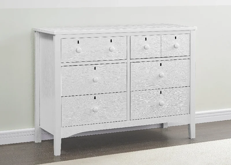 Farmhouse 6 Drawer Dresser with Interlocking Drawers